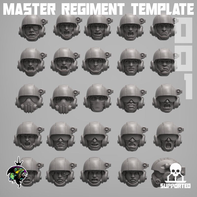 MRT Heads Set 001 - Reptilian Overlords (Custom Order) - product image