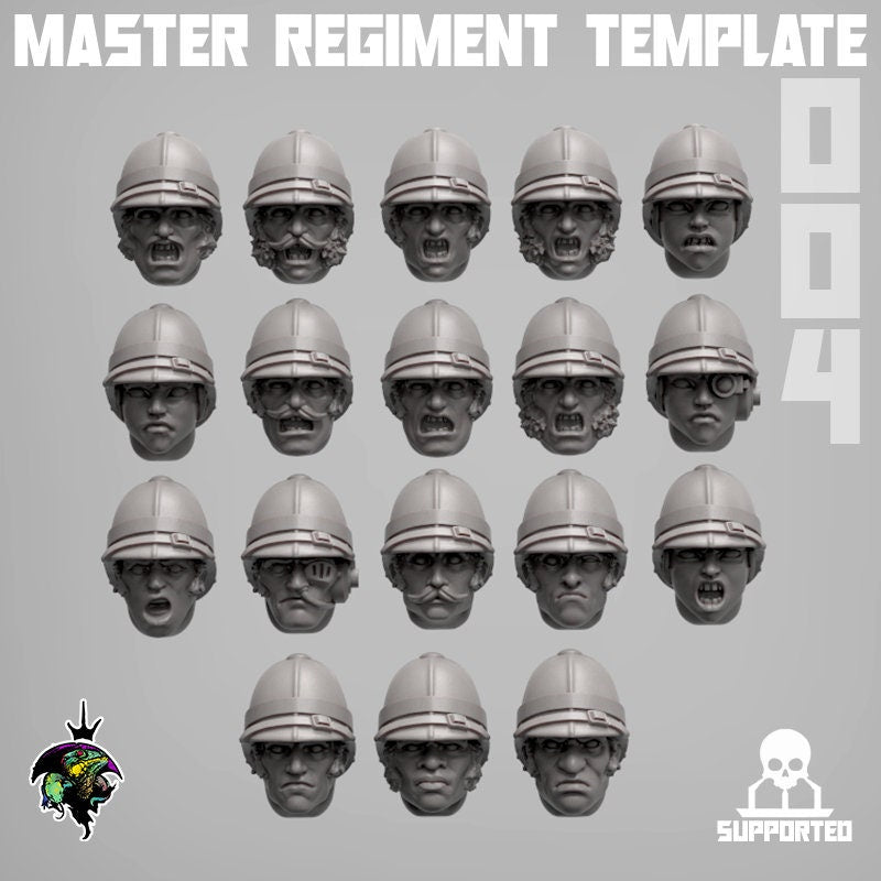 MRT Heads Set 04 - Reptilian Overlords (Custom Order) - product image