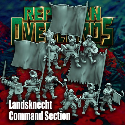HRE Landsknecht Command x3 - Reptilian Overlords (Custom Order) - product image 1 of 7