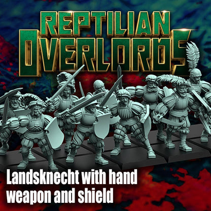HRE Landsknecht Handweapon and Shield x10 - Reptilian Overlords (Custom Order) - product image 1 of 6