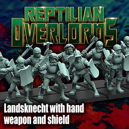 HRE Landsknecht Handweapon and Shield x10 - Reptilian Overlords (Custom Order) - product image 2 of 6