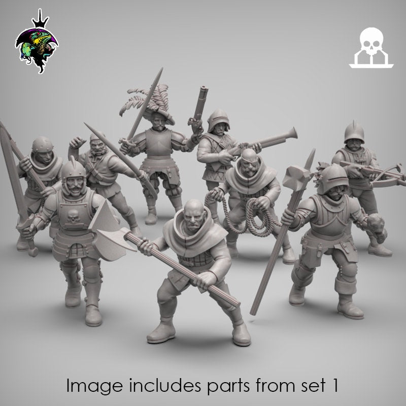 Fantasy Mercenaries and Militia EXPANSION set - Reptilian Overlords (Custom Order) - product image 1 of 10