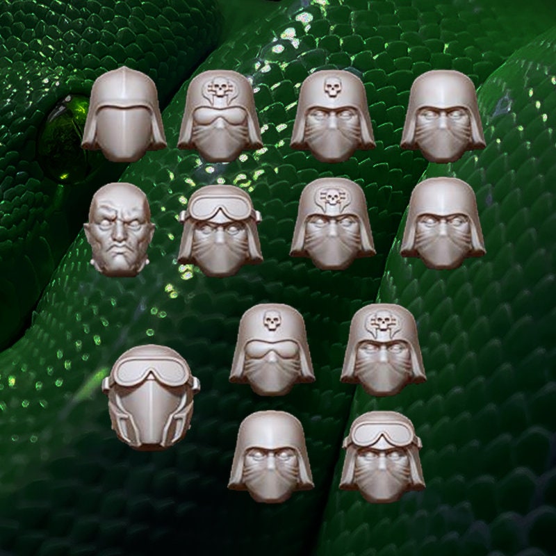 Enemy Heads Set Reptilian Overlords (Custom Order) - product image