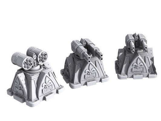 Turrets x3 Outpost 12 - Wargaming Terrain 28mm - Printed on FDM Bambu Lab X1 Carbon (Custom Order) - product image 1 of 2