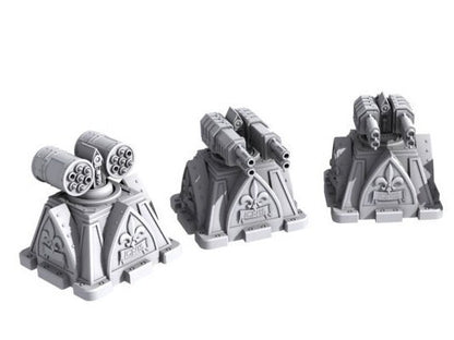 Turrets x3 Outpost 12 - Wargaming Terrain 28mm - Printed on FDM Bambu Lab X1 Carbon (Custom Order) - product image 1 of 2