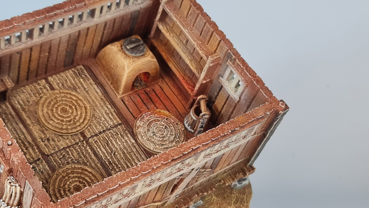 Nippon Saga Farm House One - Wargaming Terrain 28mm - Printed on FDM Bambu Lab X1 Carbon (Custom Order) - product image 5 of 10