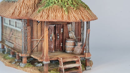 Nippon Saga Farm House One - Wargaming Terrain 28mm - Printed on FDM Bambu Lab X1 Carbon (Custom Order) - product image 3 of 10