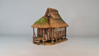 Nippon Saga Farm House One - Wargaming Terrain 28mm - Printed on FDM Bambu Lab X1 Carbon (Custom Order) - product image 1 of 10
