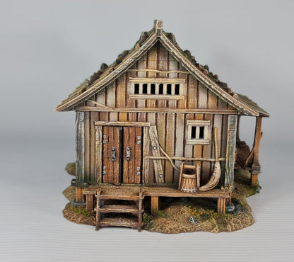 Nippon Saga Farm House Two - Wargaming Terrain 28mm - Printed on FDM Bambu Lab X1 Carbon (Custom Order) - product image 2 of 10