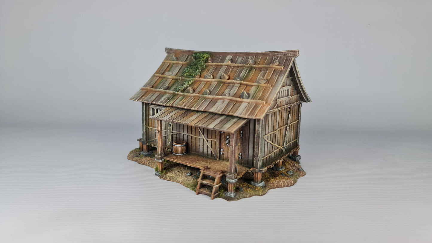 Nippon Saga Farm House Two - Wargaming Terrain 28mm - Printed on FDM Bambu Lab X1 Carbon (Custom Order) - product image 4 of 10