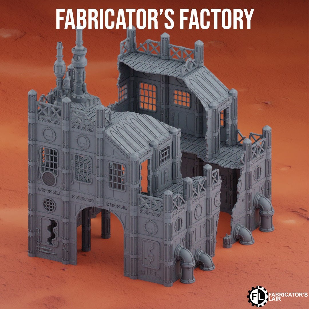 Fabricator's Factory Wargaming Terrain 28mm - Printed on FDM Bambu Lab X1 Carbon (Custom Order) - product image 1 of 10