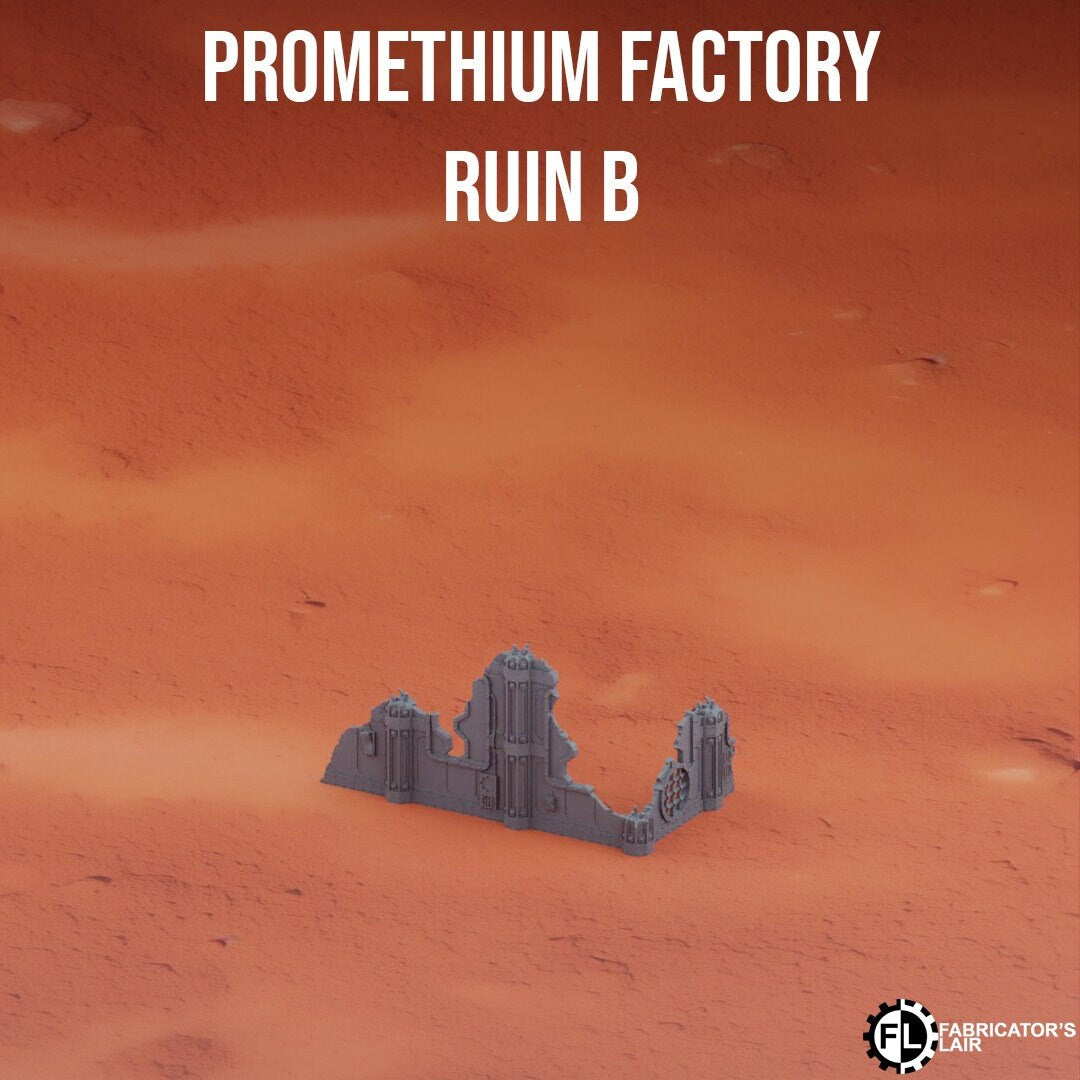 Promethium Factory Wargaming Terrain 28mm - Printed on FDM Bambu Lab X1 Carbon (Custom Order) - product image 6 of 7