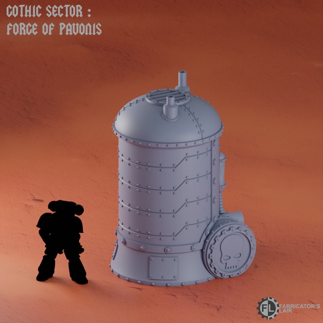 Plasma Processing Machinery Wargaming Terrain 28mm - Printed on FDM Bambu Lab X1 Carbon (Custom Order) - product image 1 of 4