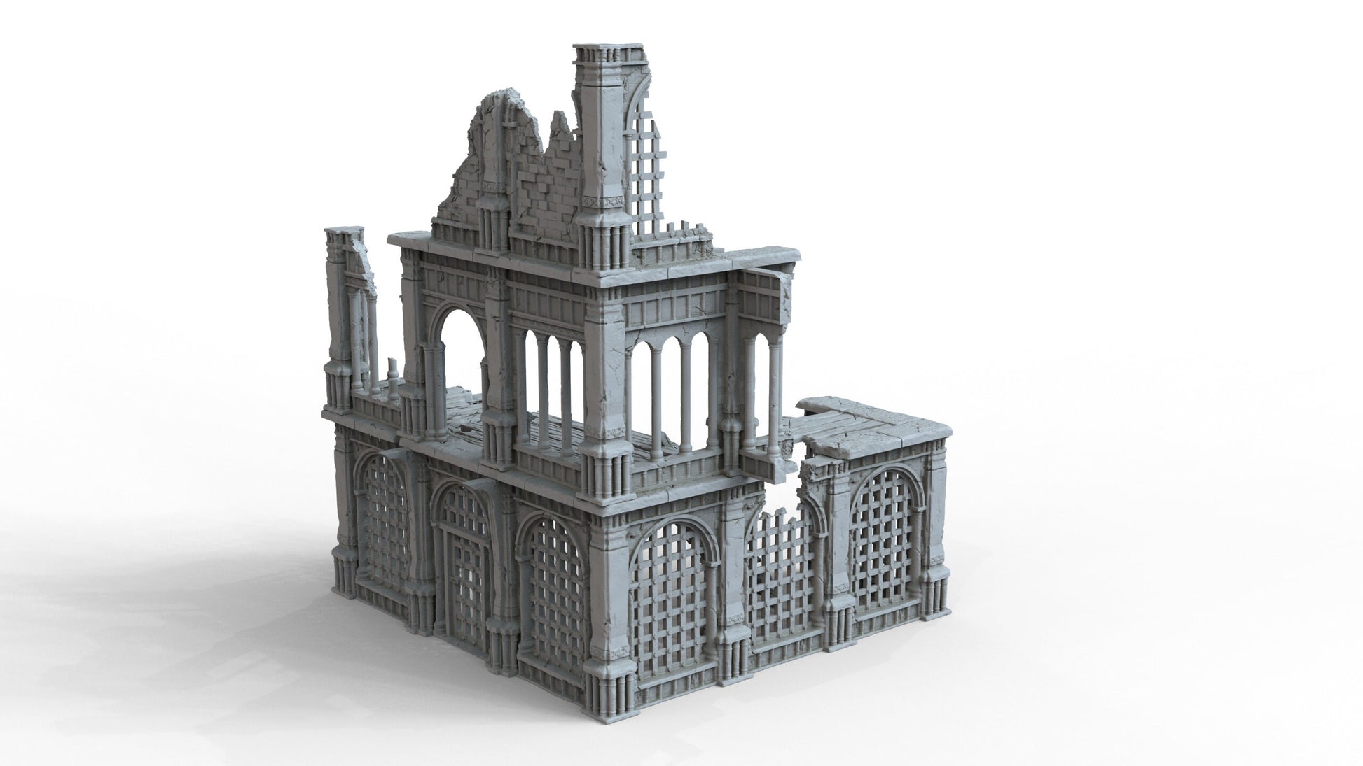 Gothic Ruins Set 2 Wargaming Terrain 28mm - Printed on FDM Bambu Lab X1 Carbon (Custom Order) - product image 4 of 6