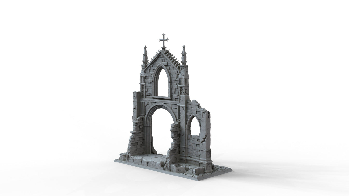 Gothic Ruins Set 3 Wargaming Terrain 28mm - Printed on FDM Bambu Lab X1 Carbon (Custom Order) - product image 5 of 5