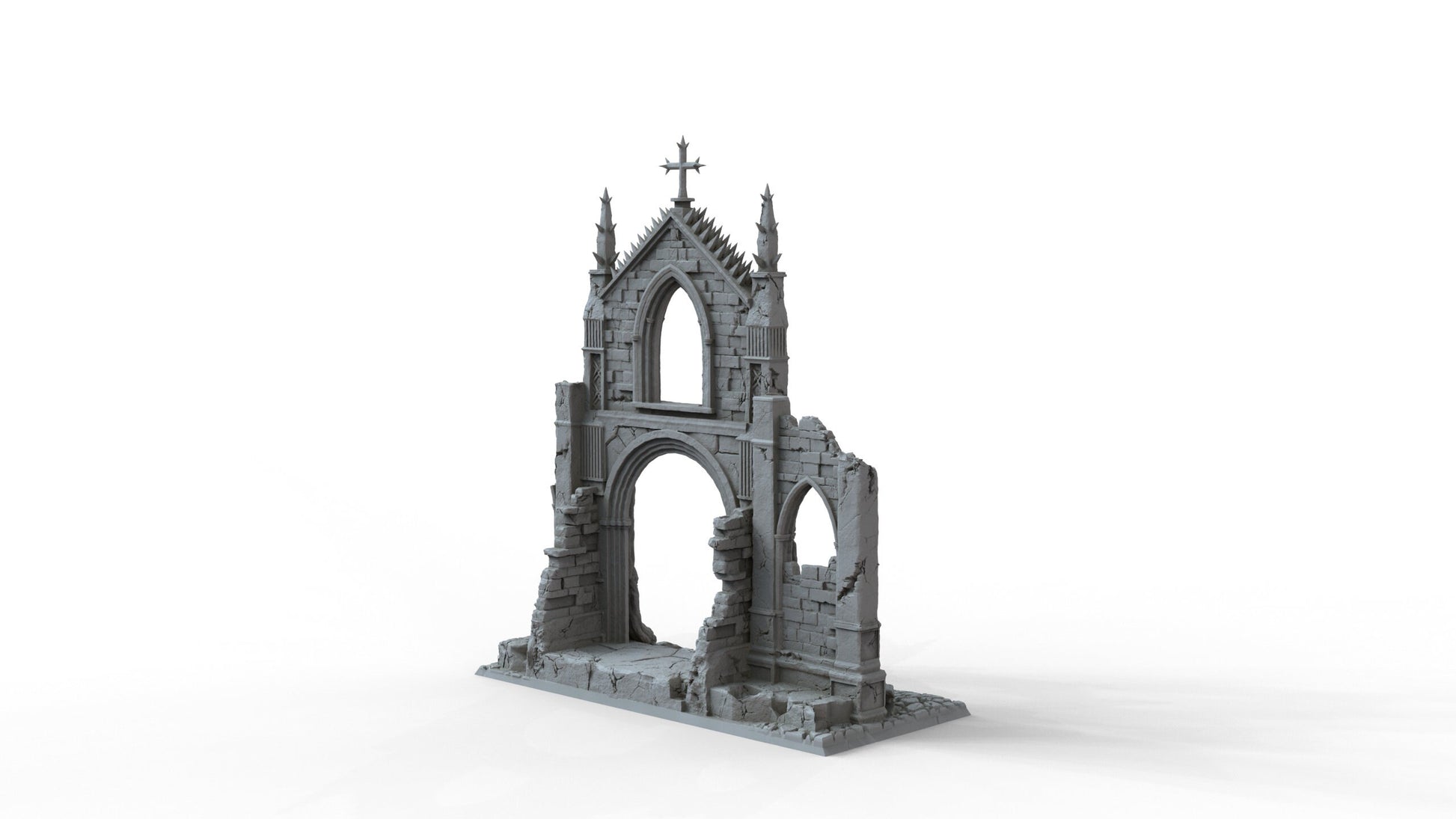 Gothic Ruins Set 3 Wargaming Terrain 28mm - Printed on FDM Bambu Lab X1 Carbon (Custom Order) - product image 5 of 5