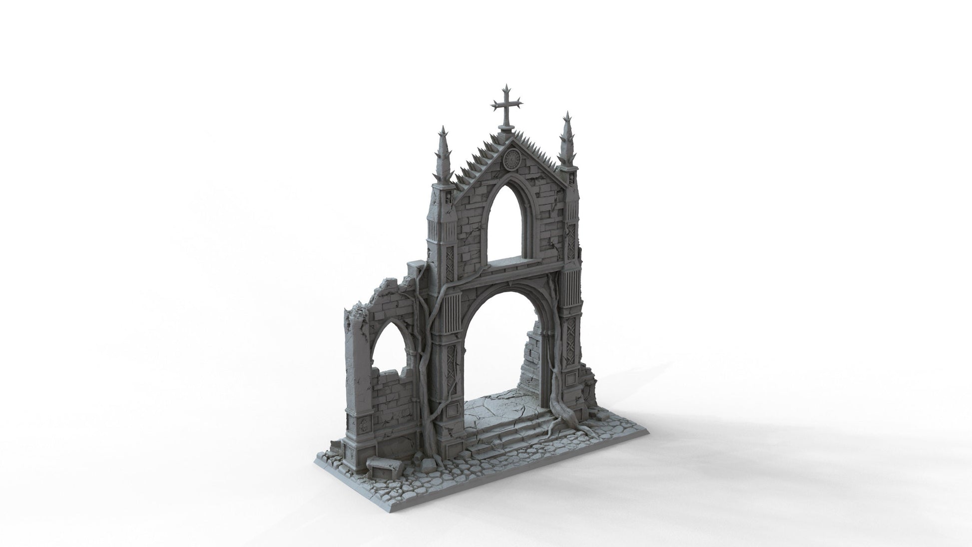 Gothic Ruins Set 3 Wargaming Terrain 28mm - Printed on FDM Bambu Lab X1 Carbon (Custom Order) - product image 1 of 5