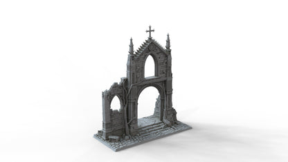 Gothic Ruins Set 3 Wargaming Terrain 28mm - Printed on FDM Bambu Lab X1 Carbon (Custom Order) - product image 1 of 5