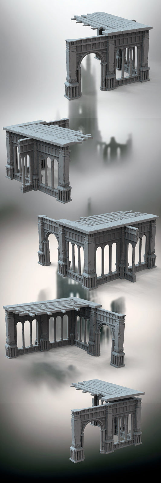 Gothic Ruins Set 4 Wargaming Terrain 28mm - Printed on FDM Bambu Lab X1 Carbon (Custom Order) - product image 2 of 6