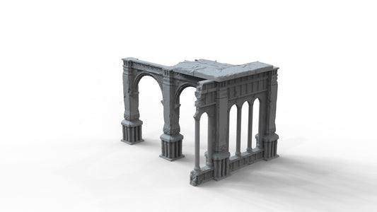 Gothic Ruins Set 6 Wargaming Terrain 28mm - Printed on FDM Bambu Lab X1 Carbon (Custom Order) - product image 1 of 6