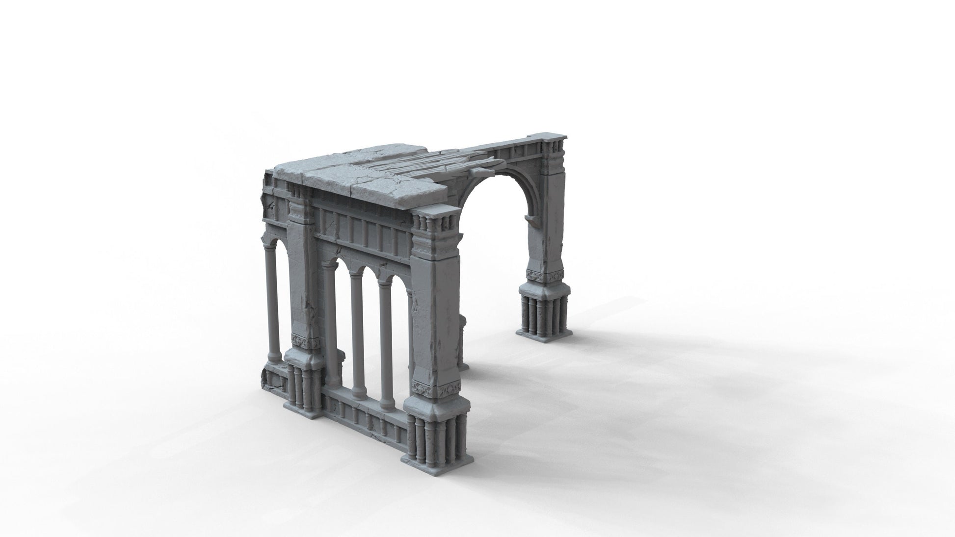 Gothic Ruins Set 6 Wargaming Terrain 28mm - Printed on FDM Bambu Lab X1 Carbon (Custom Order) - product image 3 of 6