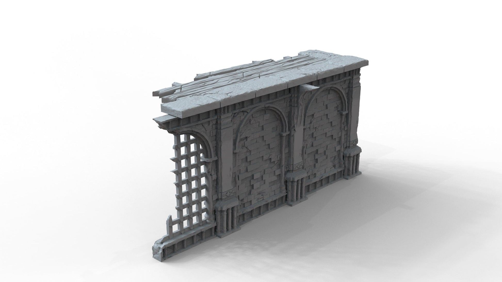 Gothic Ruins Set 7 Wargaming Terrain 28mm - Printed on FDM Bambu Lab X1 Carbon (Custom Order) - product image 3 of 6