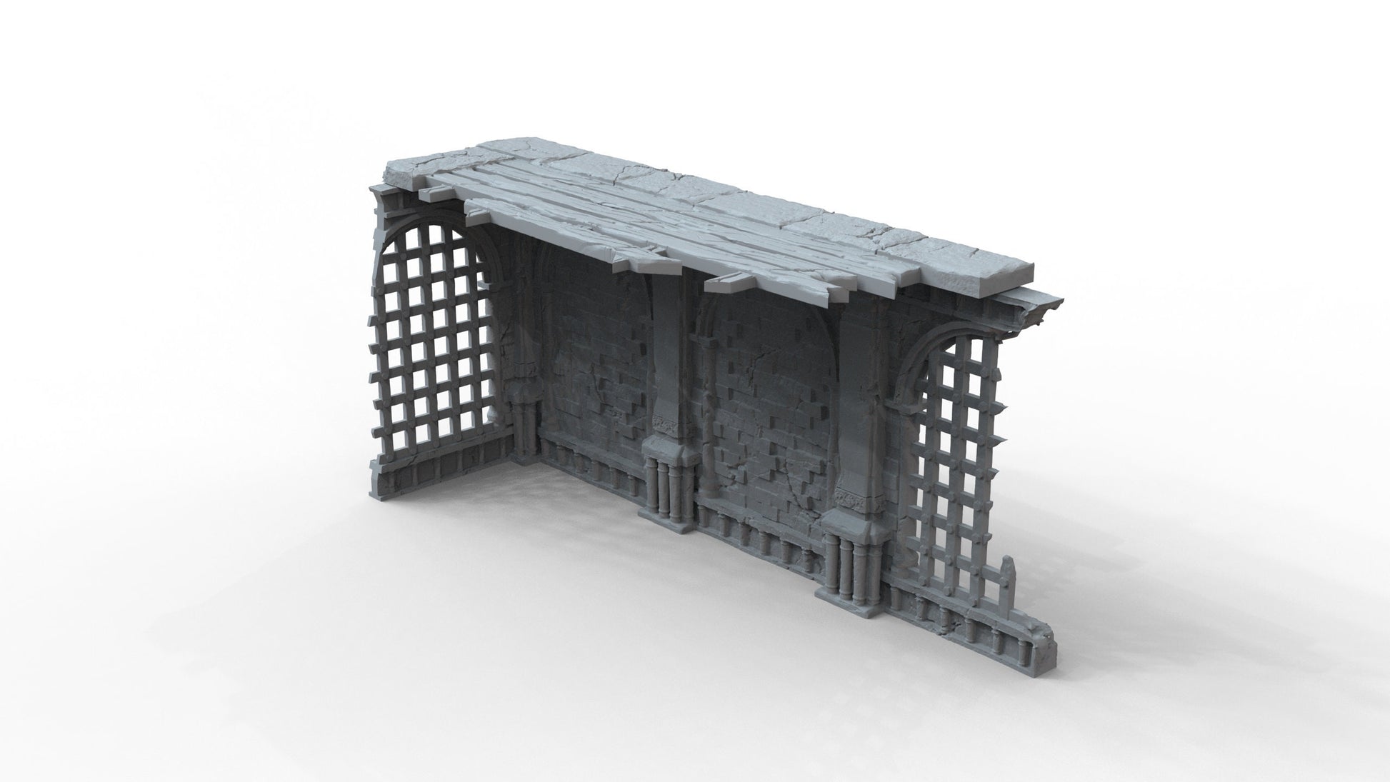 Gothic Ruins Set 7 Wargaming Terrain 28mm - Printed on FDM Bambu Lab X1 Carbon (Custom Order) - product image 1 of 6