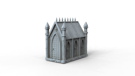 Gothic Ruins Mausoleum Wargaming Terrain 28mm - Printed on FDM Bambu Lab X1 Carbon (Custom Order) - product image