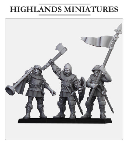 Highland Miniatures Gallia Shooters Command Group x3 - Fantasy / D&D (Custom Order) - product image 1 of 2