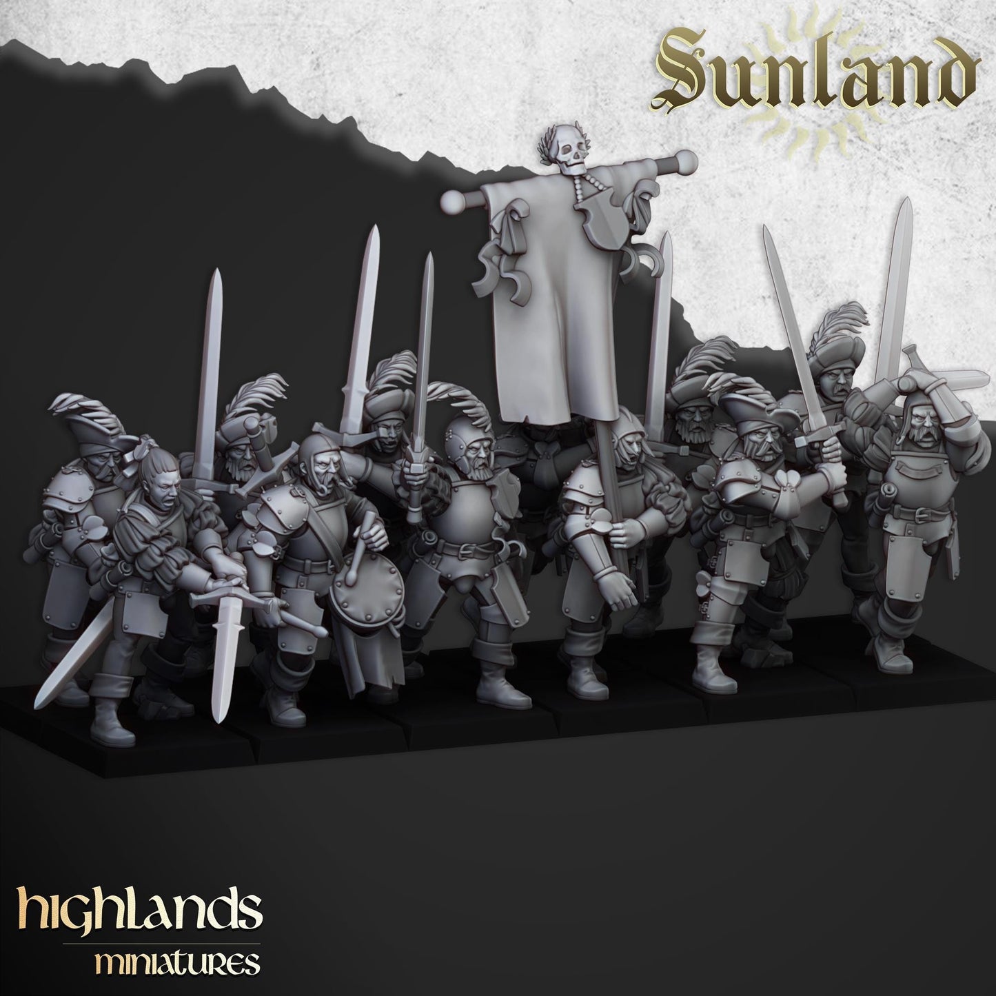 Highland Miniatures Sunland Landsknechts - Fantasy / D&D (Custom Order) - product image 3 of 3