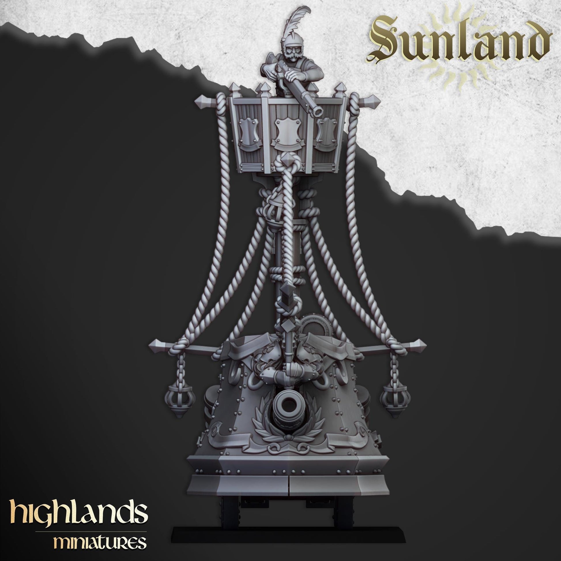Highland Miniatures Sunland Ironclad Landship - Fantasy / D&D (Custom Order) - product image 4 of 5
