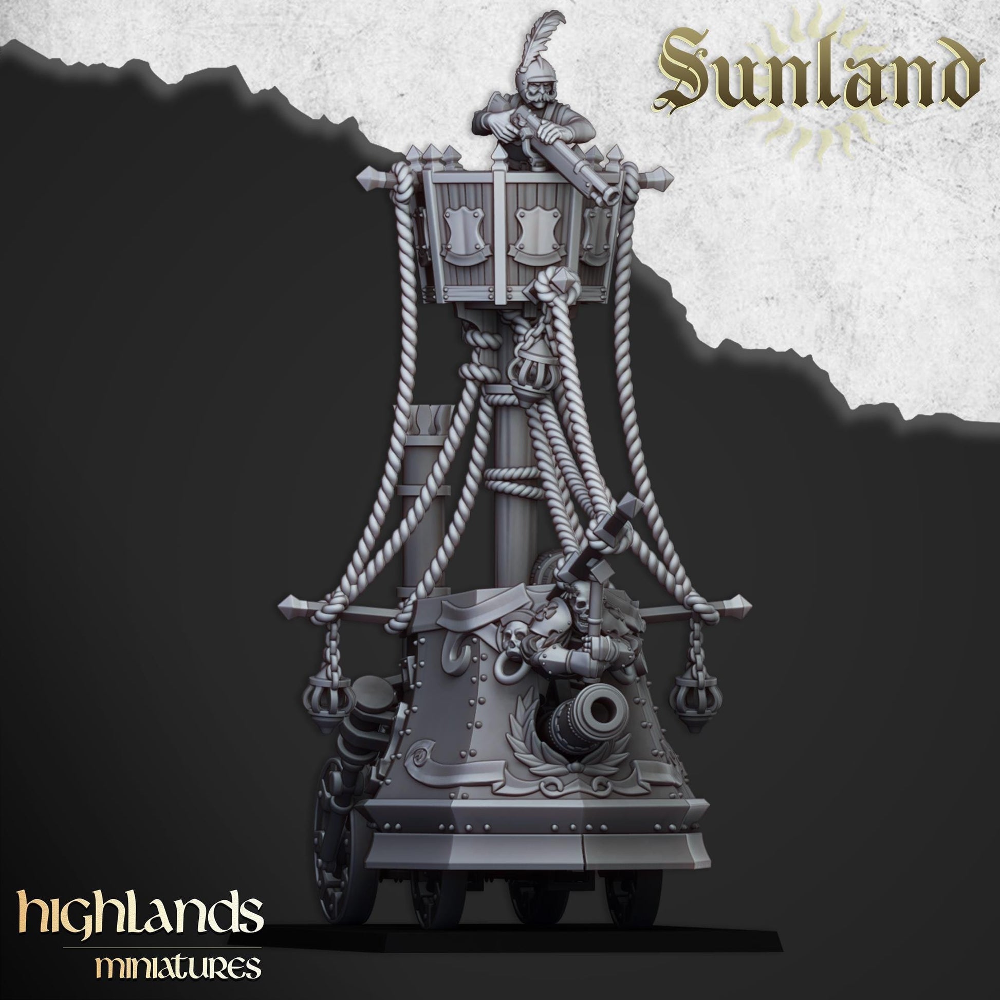 Highland Miniatures Sunland Ironclad Landship - Fantasy / D&D (Custom Order) - product image 5 of 5