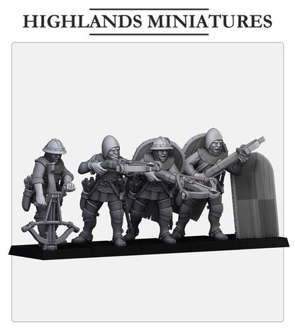 Highland Miniatures Gallia Shooters Crossbowmen x4 - Fantasy / D&D (Custom Order) - product image 2 of 3