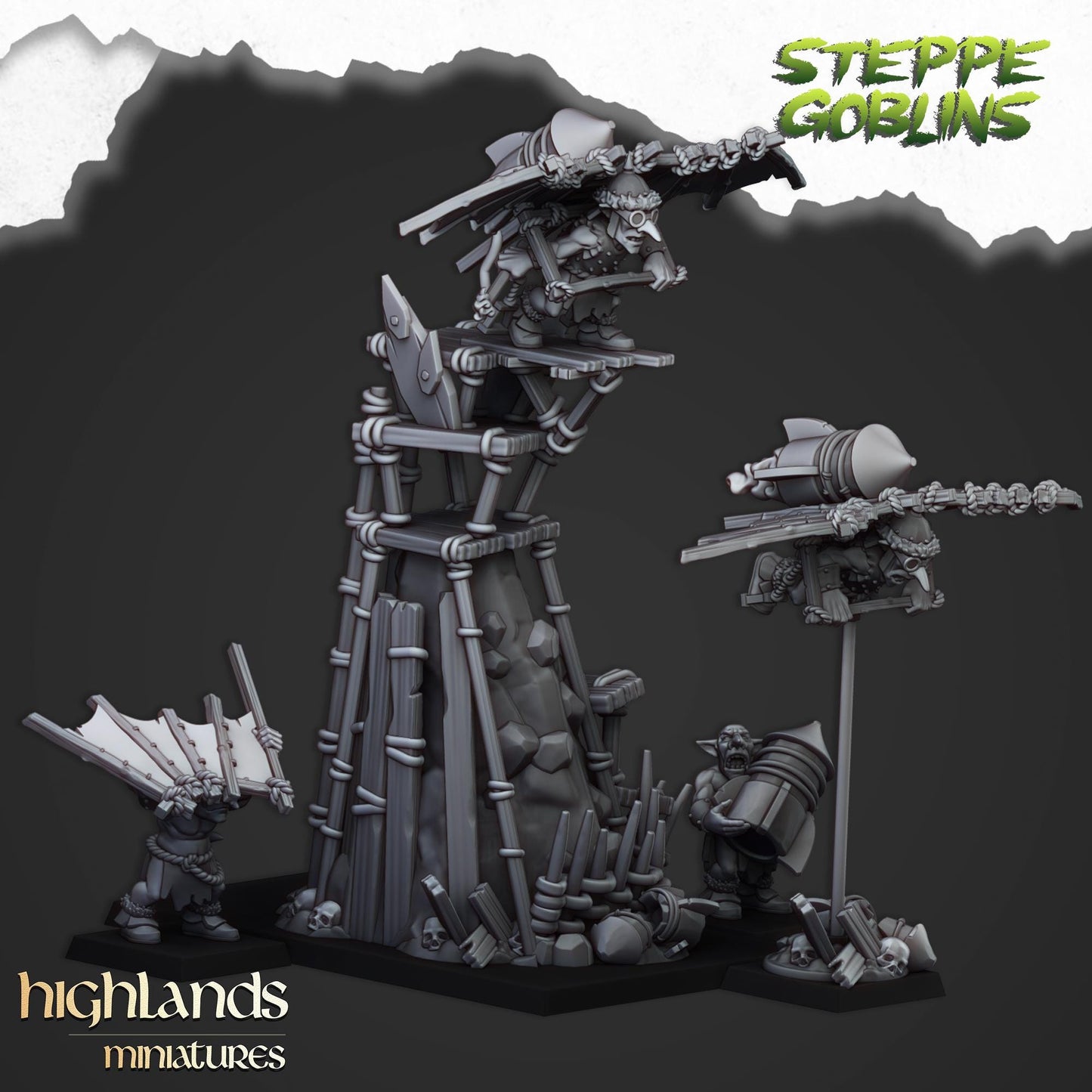Highland Miniatures Flying Steppe Goblins - Fantasy / D&D (Custom Order) - product image 1 of 2