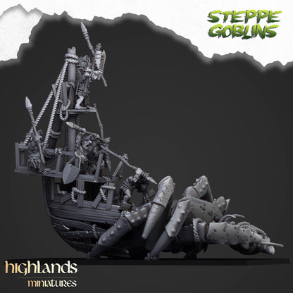 Highland Miniatures Mounted Coast Goblins on Giant Crab - Fantasy / D&D (Custom Order) - product image 2 of 5