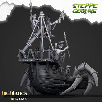 Highland Miniatures Mounted Coast Goblins on Giant Crab - Fantasy / D&D (Custom Order) - product image 4 of 5