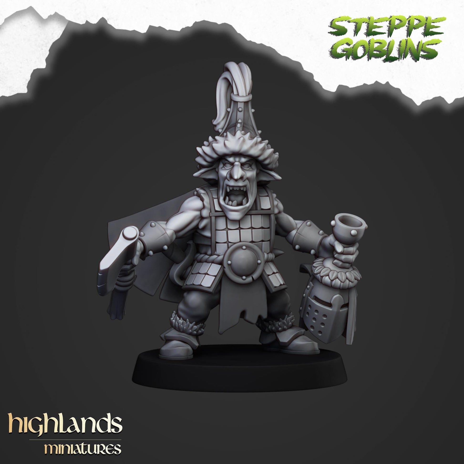Highland Miniatures Steppe Goblin Hero - Fantasy / D&D (Custom Order) - product image