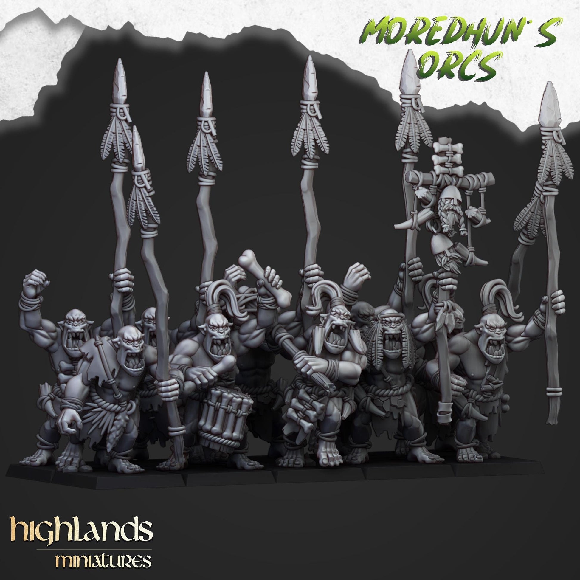 Highland Miniatures Cave Orcs - Fantasy / D&D (Custom Order) - product image 1 of 2