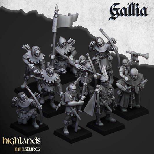 Highland Miniatures Robin Hood and the Sherwood Archers - Fantasy / D&D (Custom Order) - product image