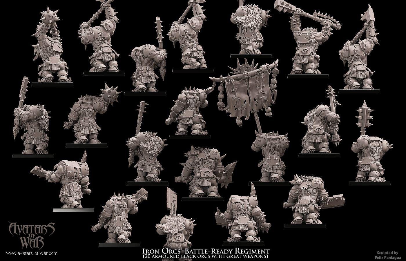 Avatars of War Iron Orcs Great Weapons Regiment - Fantasy / D&D (Custom Order) - product image 5 of 5