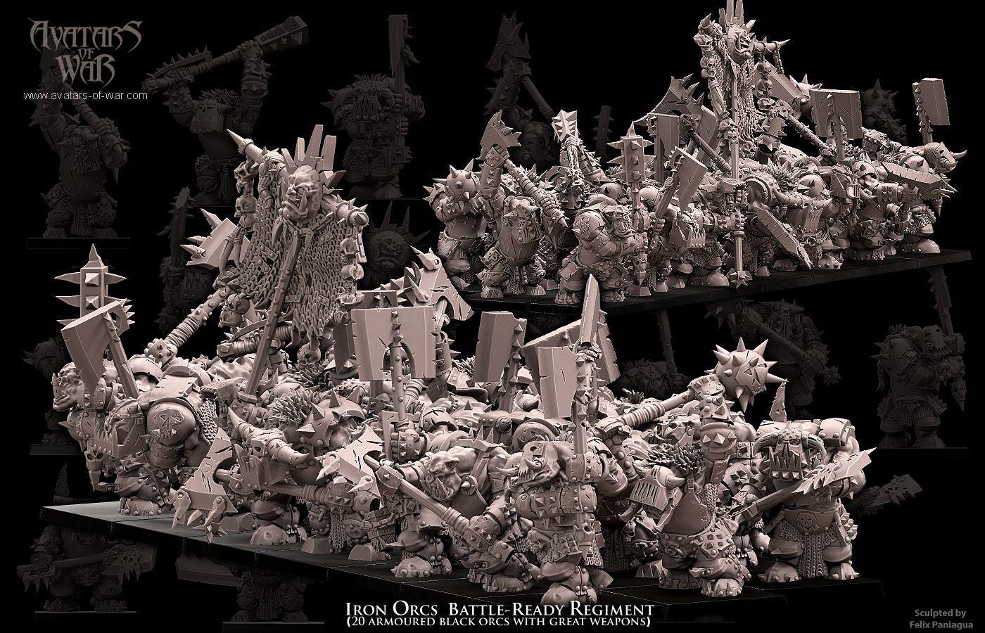 Avatars of War Iron Orcs Great Weapons Regiment - Fantasy / D&D (Custom Order) - product image 2 of 5
