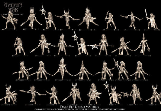 Avatars of War Dark Elf Dread Maidens - Fantasy / D&D (Custom Order) - product image 1 of 6