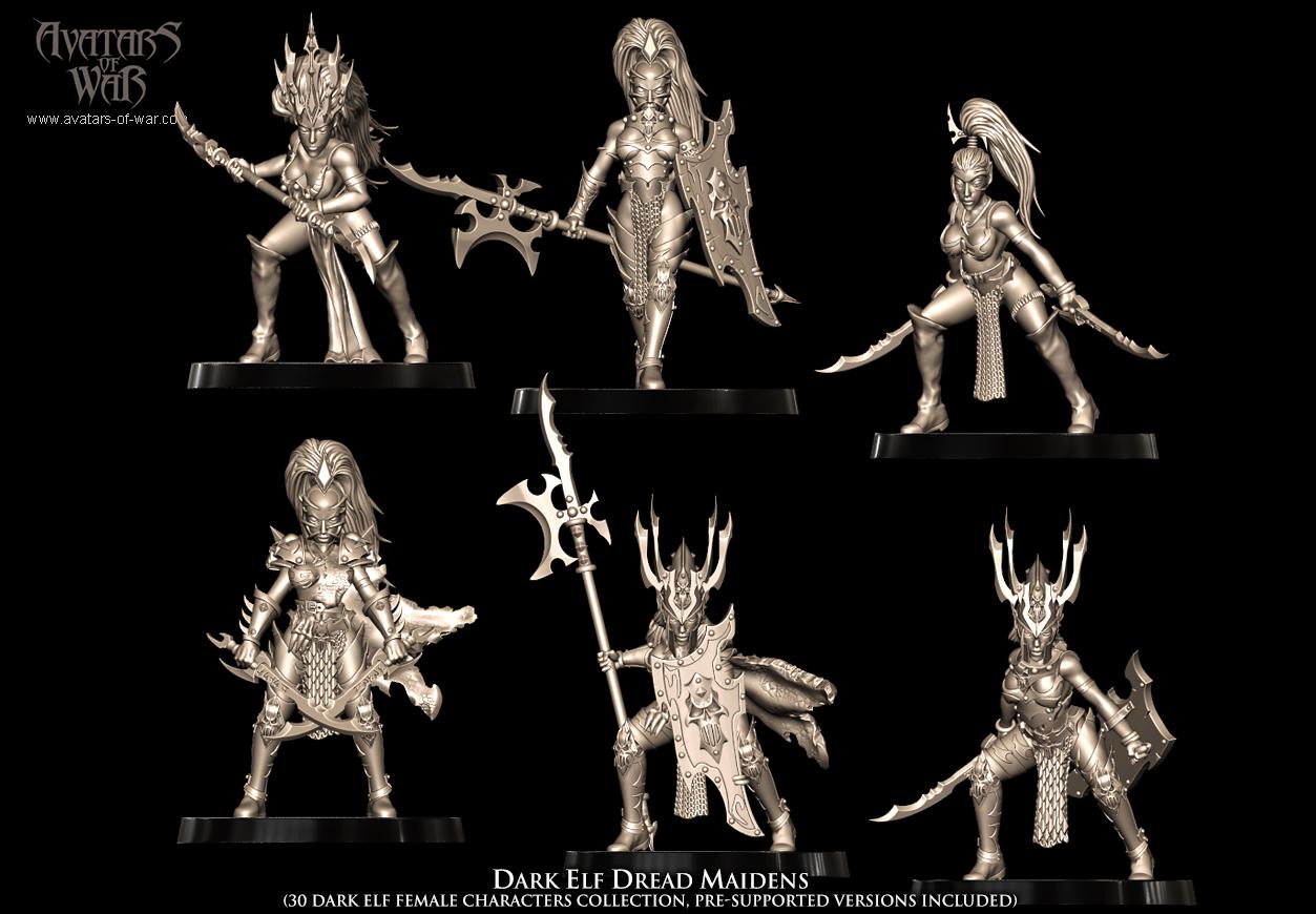 Avatars of War Dark Elf Dread Maidens - Fantasy / D&D (Custom Order) - product image 6 of 6