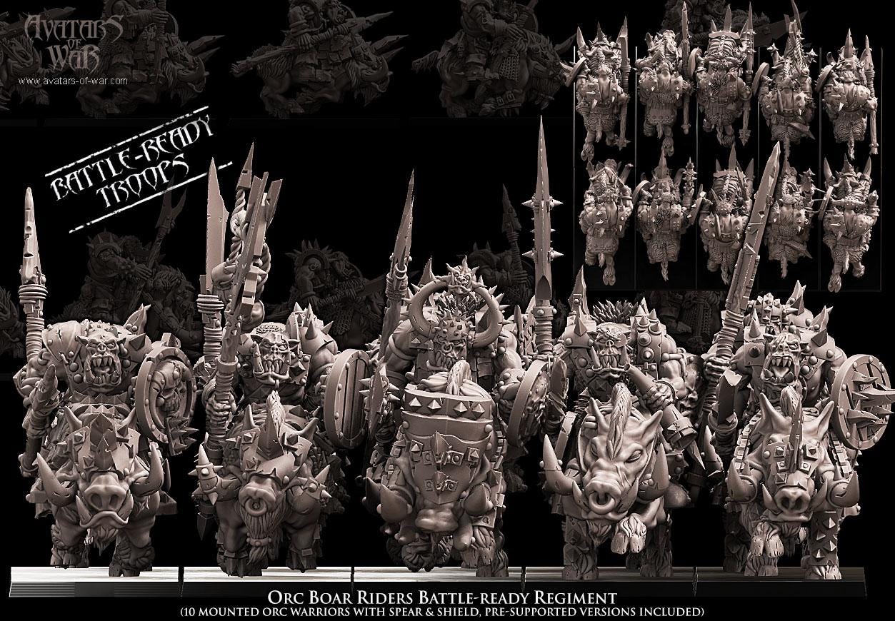 Avatars of War Orc Boar Riders - Fantasy / D&D (Custom Order) - product image 2 of 4