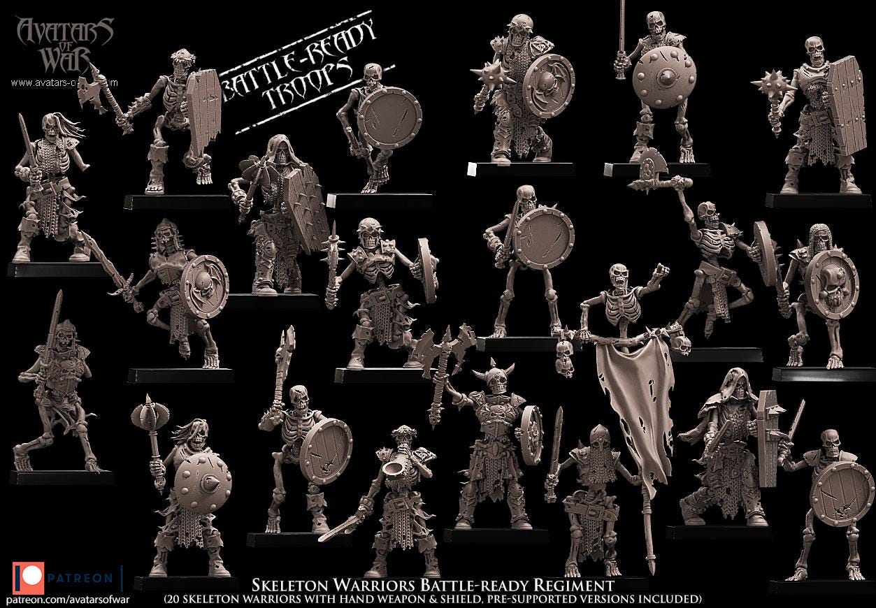 Avatars of War Skeleton Warriors - Fantasy / D&D (Custom Order) - product image 1 of 3