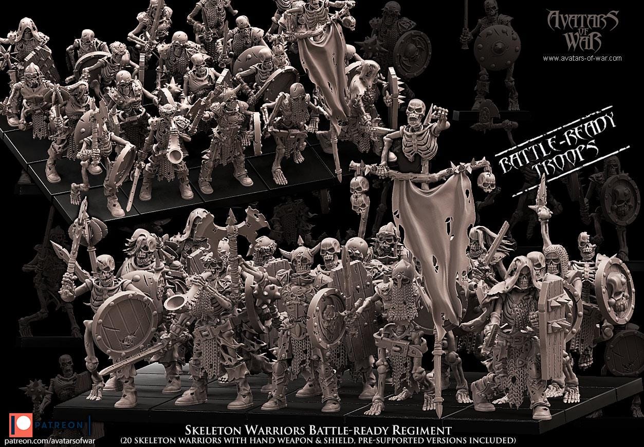 Avatars of War Skeleton Warriors - Fantasy / D&D (Custom Order) - product image 2 of 3