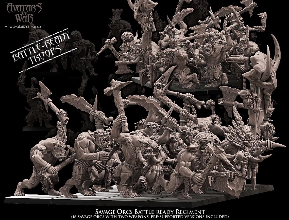 Avatars of War Savage Orcs Regiment - Fantasy / D&D (Custom Order) - product image 2 of 3