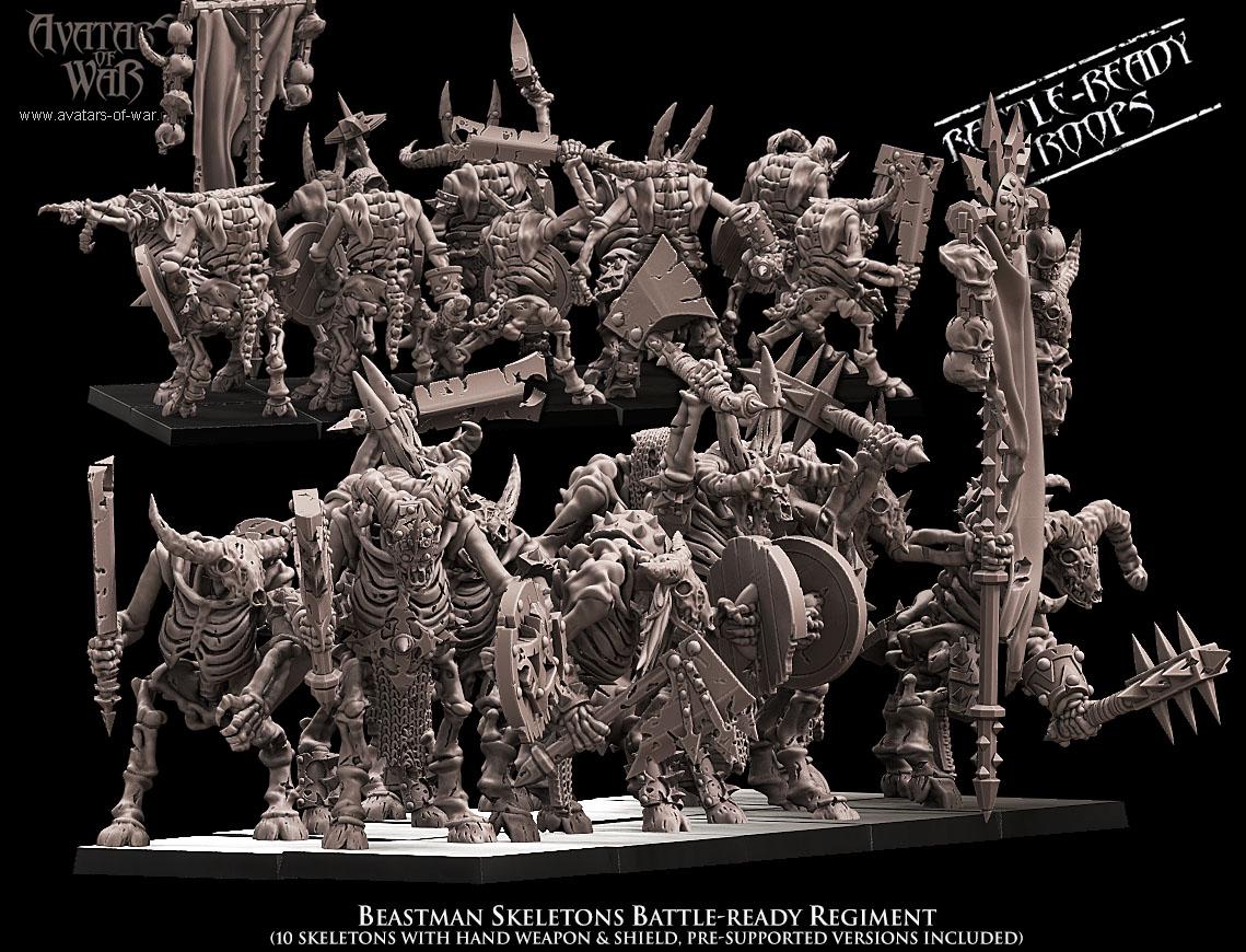 Avatars of War Beastman Skeletons - Fantasy / D&D (Custom Order) - product image 2 of 3