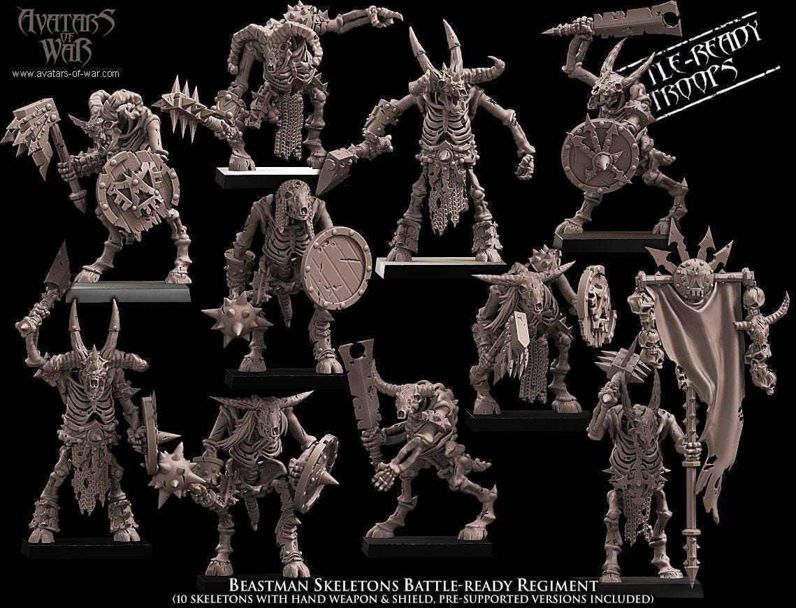 Avatars of War Beastman Skeletons - Fantasy / D&D (Custom Order) - product image 3 of 3