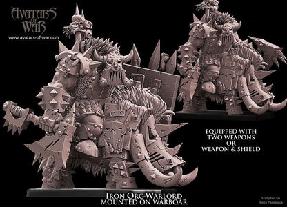 Avatars of War Iron Orc Warlord on Warboar - Fantasy / D&D (Custom Order) - product image 1 of 2
